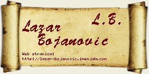 Lazar Bojanović vizit kartica